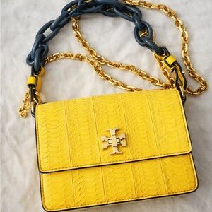 TORY BURCH KIRO EXOTIC SNAKESKIN SHOULDER BAG